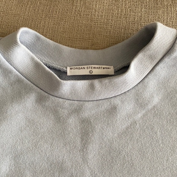 New Large Blue Morgan Stewart Sport Sweatshirt - Picture 3 of 14